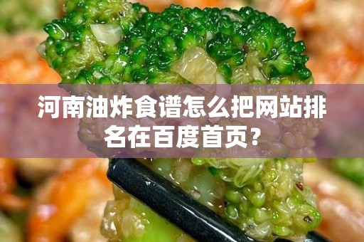 河南油炸食谱怎么把网站排名在百度首页？
