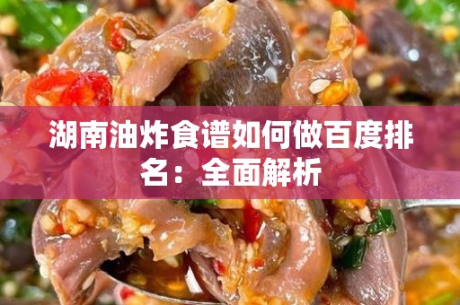 湖南油炸食谱如何做百度排名：全面解析