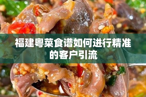 福建粤菜食谱如何进行精准的客户引流