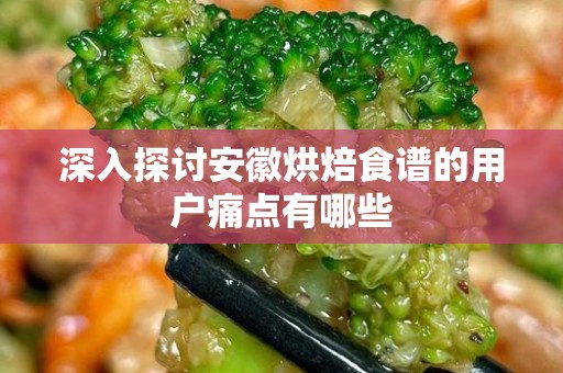 深入探讨安徽烘焙食谱的用户痛点有哪些