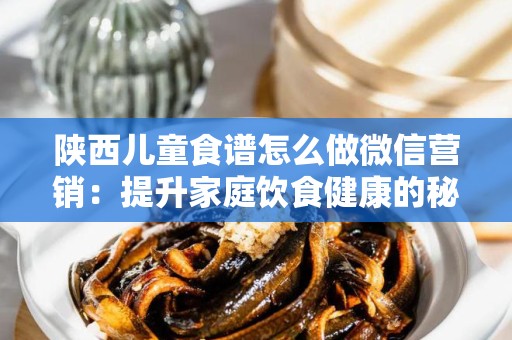 陕西儿童食谱怎么做微信营销：提升家庭饮食健康的秘籍