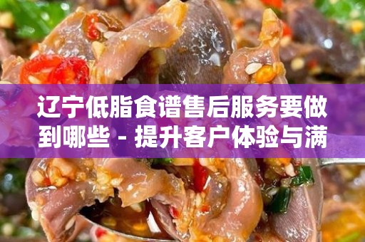 辽宁低脂食谱售后服务要做到哪些 - 提升客户体验与满意度的关键要素