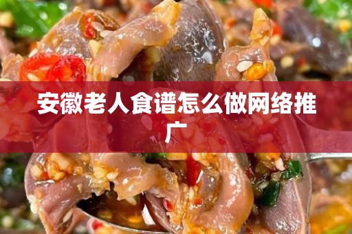 安徽老人食谱怎么做网络推广