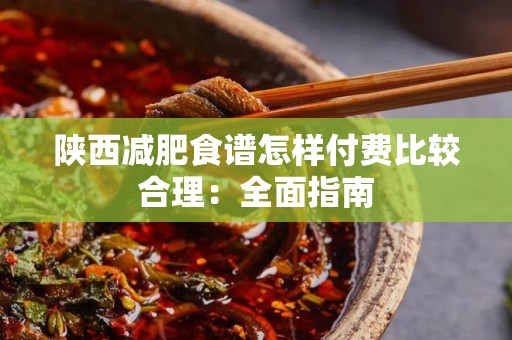 陕西减肥食谱怎样付费比较合理：全面指南