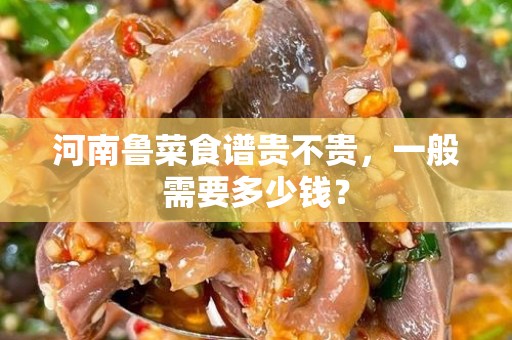 河南鲁菜食谱贵不贵，一般需要多少钱？