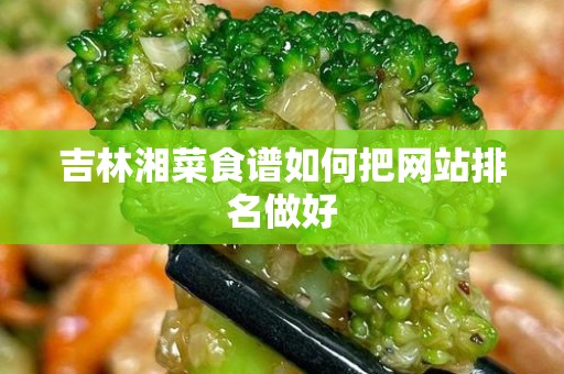 吉林湘菜食谱如何把网站排名做好