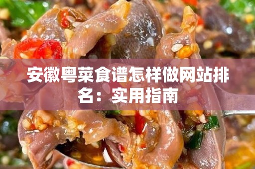 安徽粤菜食谱怎样做网站排名：实用指南