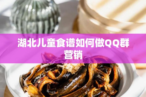 湖北儿童食谱如何做QQ群营销