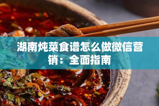 湖南炖菜食谱怎么做微信营销：全面指南