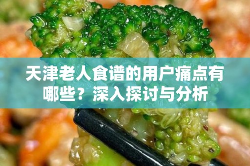 天津老人食谱的用户痛点有哪些？深入探讨与分析