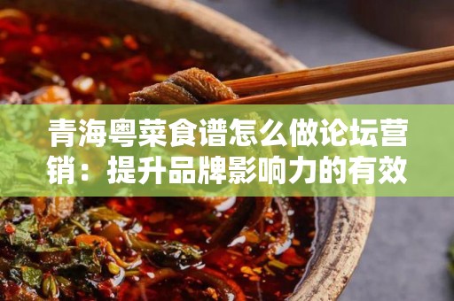 青海粤菜食谱怎么做论坛营销：提升品牌影响力的有效策略