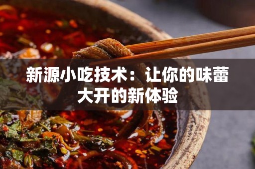 新源小吃技术：让你的味蕾大开的新体验