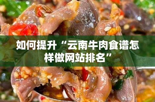 如何提升“云南牛肉食谱怎样做网站排名”
