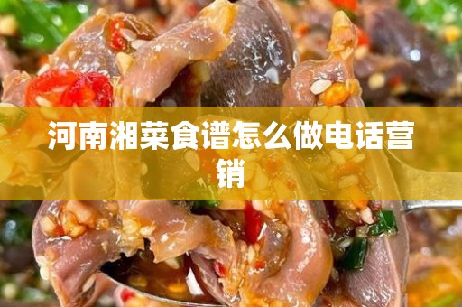 河南湘菜食谱怎么做电话营销