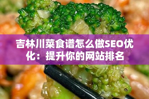 吉林川菜食谱怎么做SEO优化：提升你的网站排名