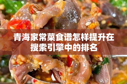 青海家常菜食谱怎样提升在搜索引擎中的排名
