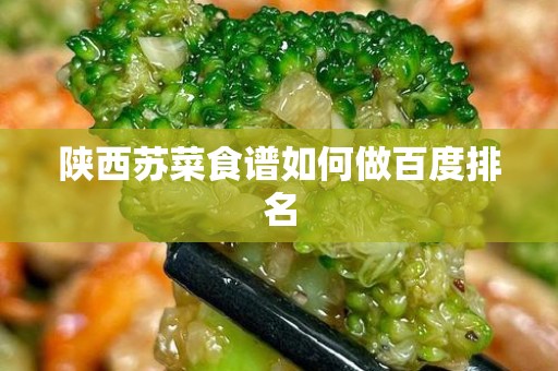 陕西苏菜食谱如何做百度排名