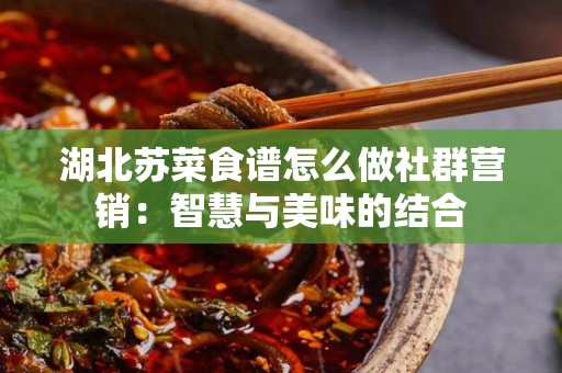 湖北苏菜食谱怎么做社群营销：智慧与美味的结合