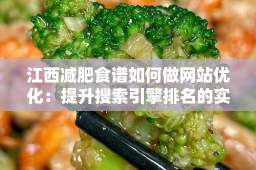 江西减肥食谱如何做网站优化：提升搜索引擎排名的实用指南