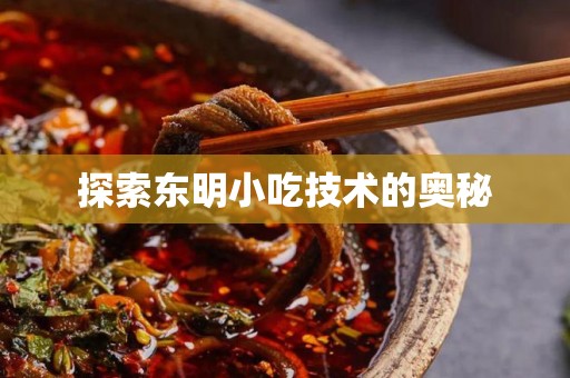探索东明小吃技术的奥秘