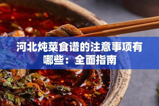 河北炖菜食谱的注意事项有哪些：全面指南