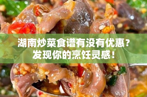 湖南炒菜食谱有没有优惠？发现你的烹饪灵感！