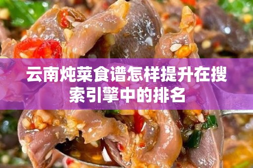 云南炖菜食谱怎样提升在搜索引擎中的排名