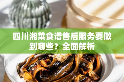 四川湘菜食谱售后服务要做到哪些？全面解析