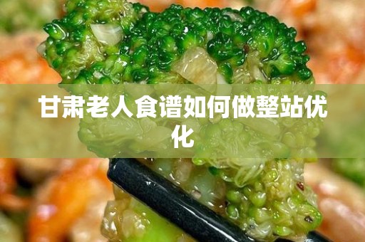甘肃老人食谱如何做整站优化