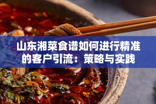 山东湘菜食谱如何进行精准的客户引流：策略与实践