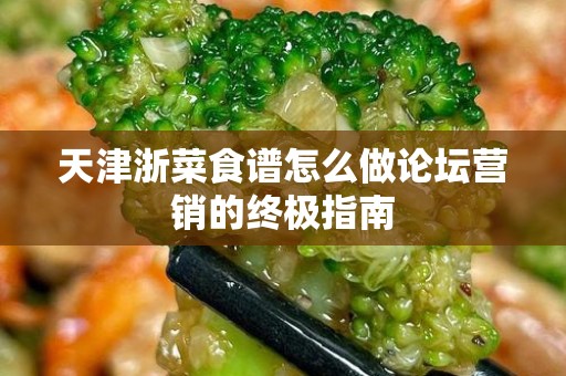 天津浙菜食谱怎么做论坛营销的终极指南