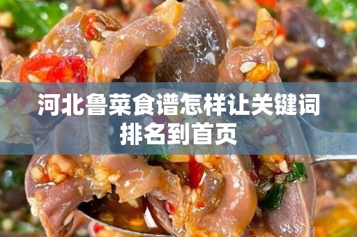 河北鲁菜食谱怎样让关键词排名到首页
