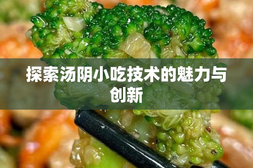 探索汤阴小吃技术的魅力与创新