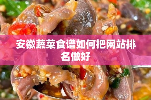 安徽蔬菜食谱如何把网站排名做好