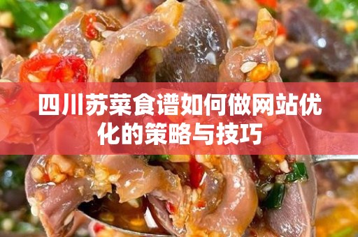 四川苏菜食谱如何做网站优化的策略与技巧