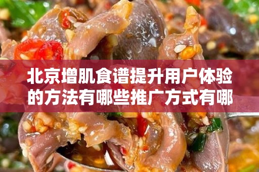 北京增肌食谱提升用户体验的方法有哪些推广方式有哪些