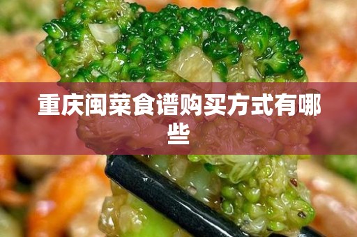 重庆闽菜食谱购买方式有哪些