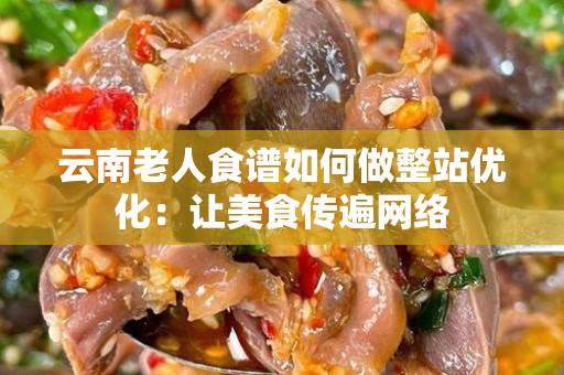 云南老人食谱如何做整站优化：让美食传遍网络