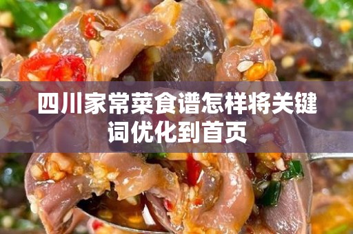 四川家常菜食谱怎样将关键词优化到首页
