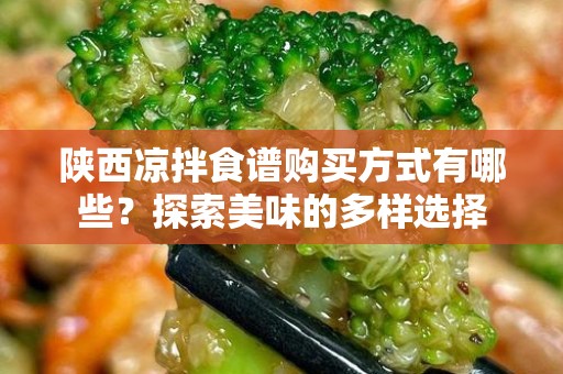 陕西凉拌食谱购买方式有哪些？探索美味的多样选择