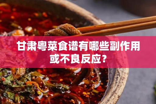 甘肃粤菜食谱有哪些副作用或不良反应？