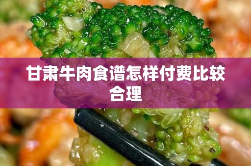 甘肃牛肉食谱怎样付费比较合理