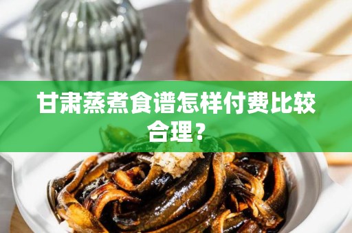 甘肃蒸煮食谱怎样付费比较合理？