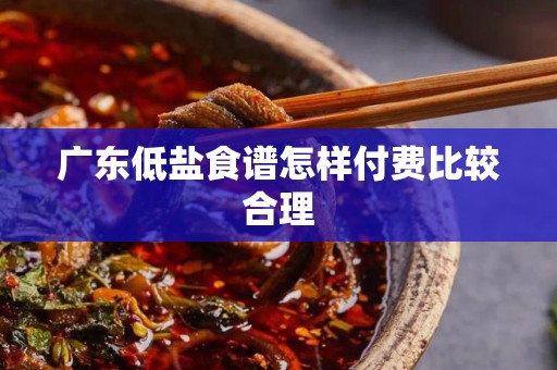广东低盐食谱怎样付费比较合理