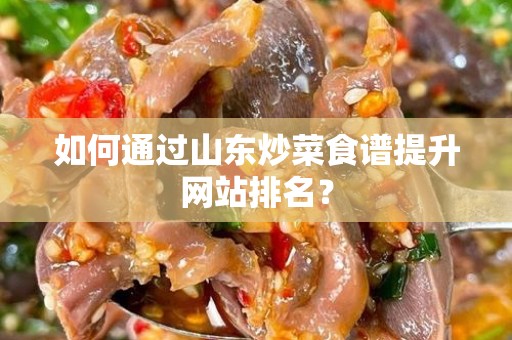 如何通过山东炒菜食谱提升网站排名？