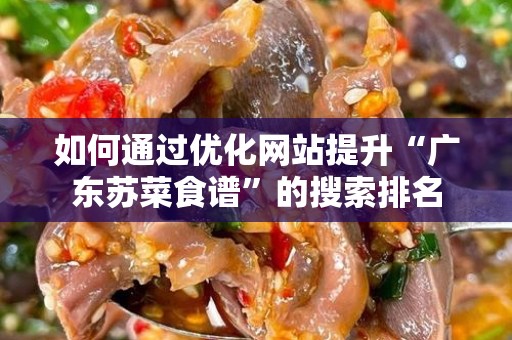 如何通过优化网站提升“广东苏菜食谱”的搜索排名