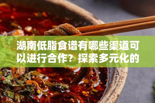 湖南低脂食谱有哪些渠道可以进行合作？探索多元化的合作途径