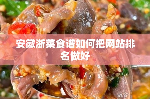 安徽浙菜食谱如何把网站排名做好