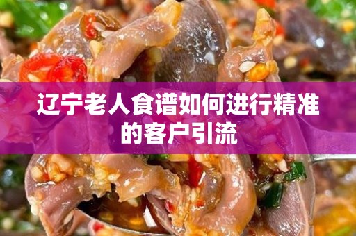 辽宁老人食谱如何进行精准的客户引流