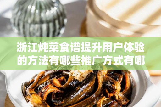 浙江炖菜食谱提升用户体验的方法有哪些推广方式有哪些